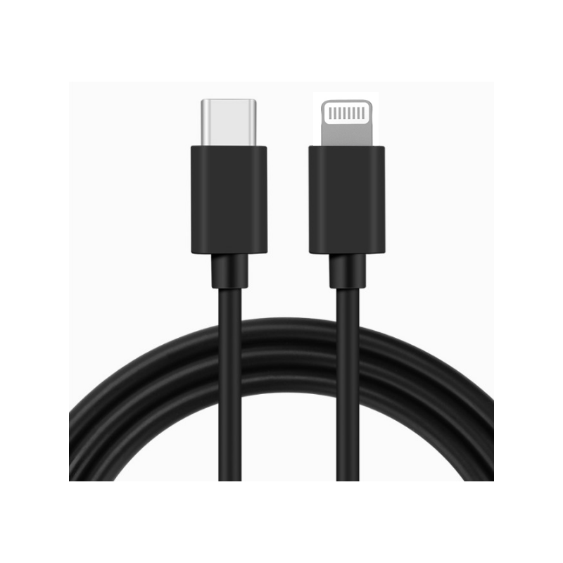 Kábel Lightning na USB-C 1m, čierny,