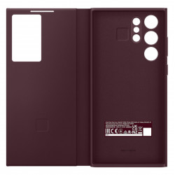 Samsung Flip case Clear View for Samsung Galaxy S22 Ultra Burgundy